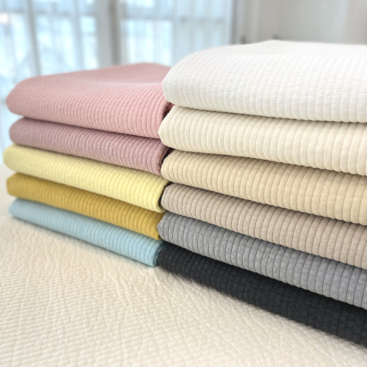 아몽레브 줄누빔 순면 피그먼트 워싱 스프레드 랍바 밴딩 K Q SS, 버터