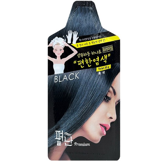 샴푸하듯 하나로 프리미엄 편한염색 흑색 30g
