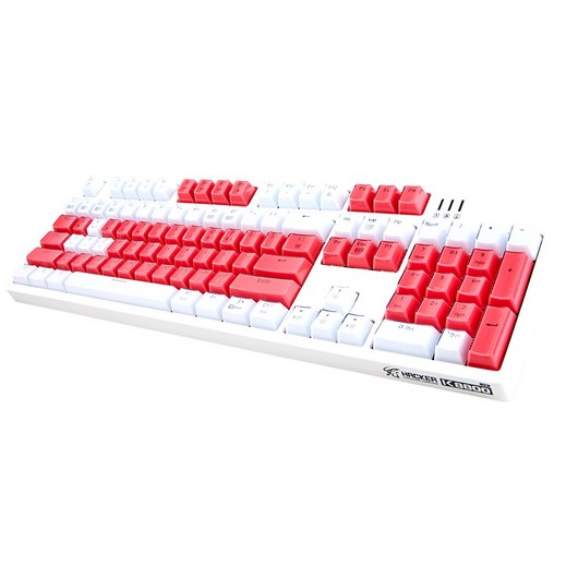 앱코 HACKER K8800 카일 광축 완전방수 축교환 크리스탈 키캡 게이밍 키보드(화이트 V2)