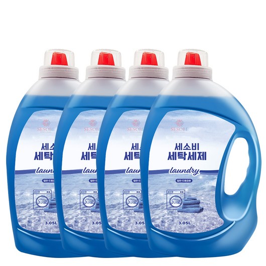 세소비 세탁세제 에이프릴향 대용량, 4개, 3L
