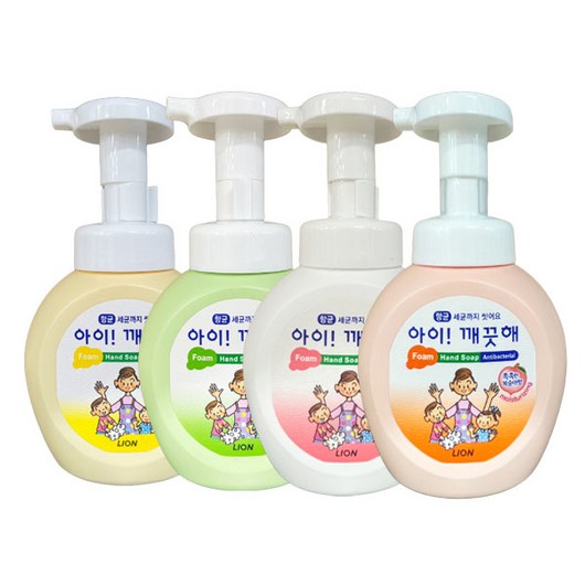 아이깨끗해 폼 핸드솝 4종(순 청포도 레몬 복숭아) 250ml용기형 리필용옵션, 01순-리필용200ml, 1개