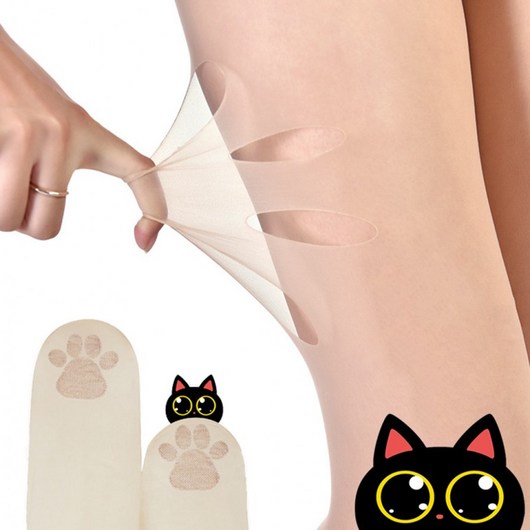 일본원사 라이크라 고양이 올풀림방지 고급스타킹
