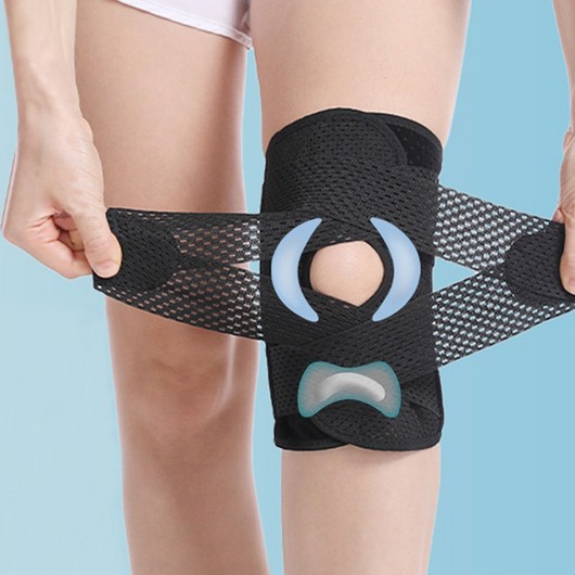 [아띠꼴로] 스포츠 관절 무릎보호대 러닝 무릎아대 헬스 연골보호대, 2개, 블랙