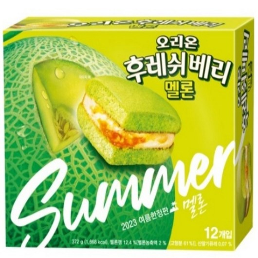 오리온 후레쉬베리 멜론, 372g, 3개