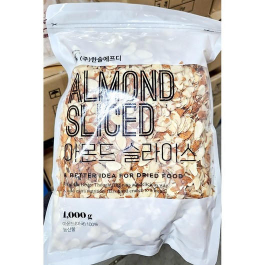 진원 아몬드 슬라이스 1k업소용 식자재 식당용 단체 급식용 식재료 대용량, 1개