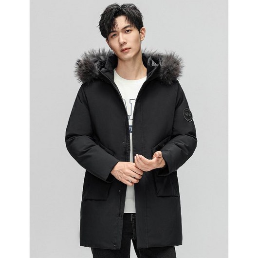 휠렉스 남성 후드 패딩 오리털 패딩 점퍼 J193