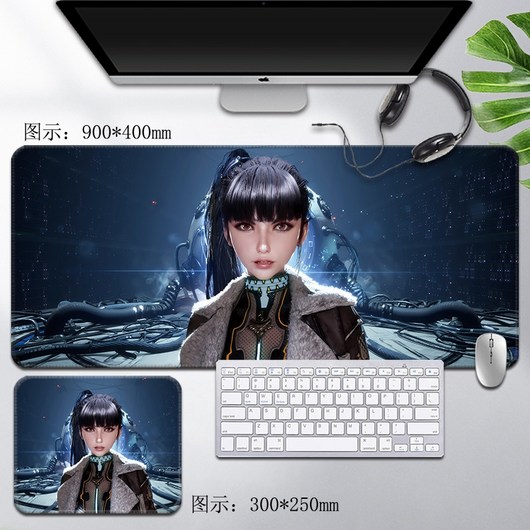 스텔라 블레이드 대형 초대형 컴퓨터 키보드 마우스 패드, 3mm, 600x300mm, 황혼 13, 1개
