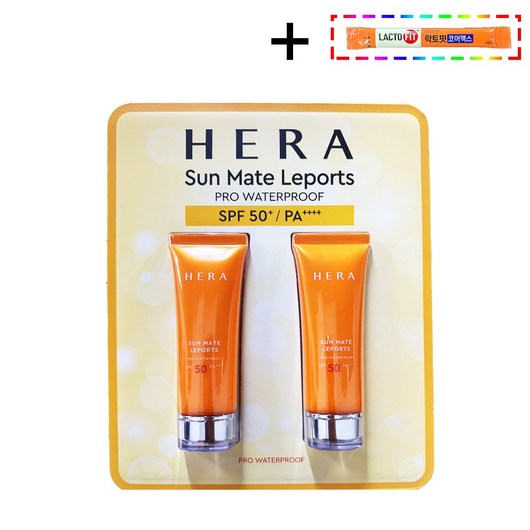 [코스트코 무료배송] HERA 헤라 선메이트 레포츠 워터프루프 선크림 SPF50+ PA++++ 자외선피부보호 + 종근당건강 락토핏 코어맥스 2g 1포 증정, 2개, 70ml