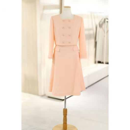 [JJ지고트] 레이스 배색 트위드원피스 GL8M0OP_90 (887908 )