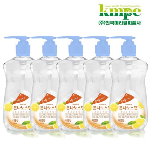 은나노스텝 시즌3 주방세제 550ml/다용도 주방세제/빠른배송, 레몬향, 5개