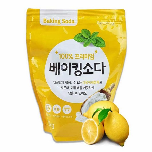 감동베이킹 [2개묶음] 과일세척 감동 베이킹소다 청소용세제 2kg 구연산 식기세척 HW8C06DF, 1개