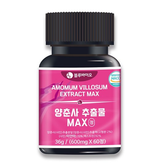 식약처 양춘사 추출물 MAX 600mg 60정 사인 축사씨 축사밀, 1개_