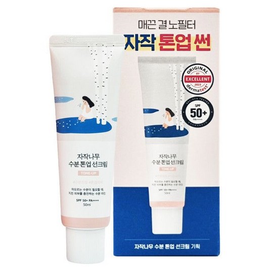 1+1 라운드랩 자작나무 수분 톤업 선크림 50ml, 1개