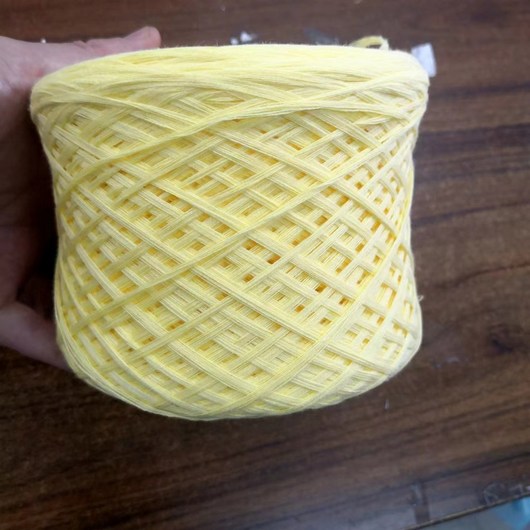 라라뜨개 500g볼 코튼 원사 스레드 비 표백 원시 알고돈 라인 아기 DIY 핸드 니트 스카프 스웨터 배송, 1개, YELLOW