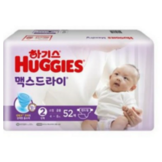 하기스 NEW 맥스드라이 밴드형 기저귀 남녀공용 소형 2단계(4~8kg), 2단계, 140매