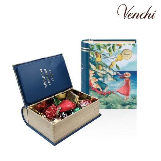 venchi 벤키 이탈리아 초콜릿 고급 선물 세트, 미니북_이탈리아, 70g, 1박스