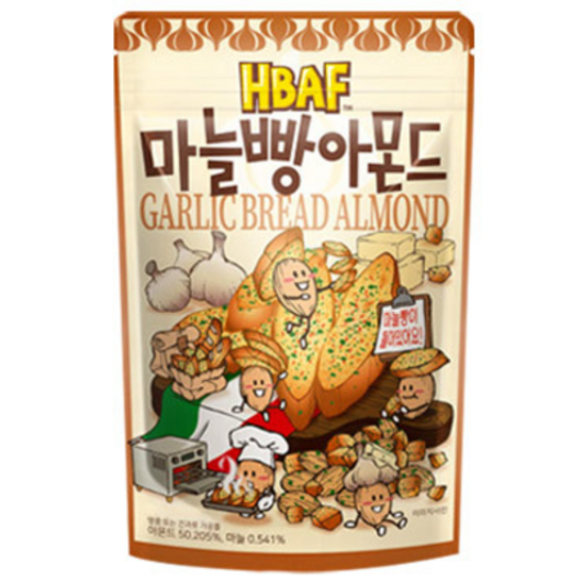 HBAF 마늘빵 아몬드(130g), 130g, 12개