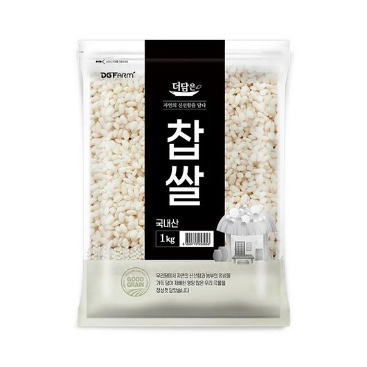 더담은 국산 찹쌀 1kg 1개, ONE COLOR, 1KG  1개