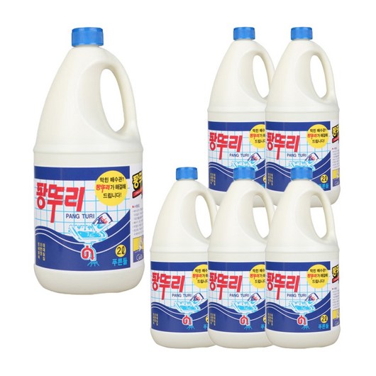 팡뚜리 2L 강력 배관 세정제 -하수구 막힘 배수구 싱크대 변기 냄새 세척 뚫어뻥, 6개