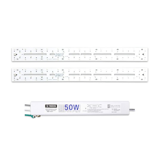 케빈라이팅 국산 삼성칩 조명 거실등 리폼 LED 모듈 거실주방등 50W 540x54mm(2장), 삼성 LED 칩, 표준형6500K(새하얀빛)