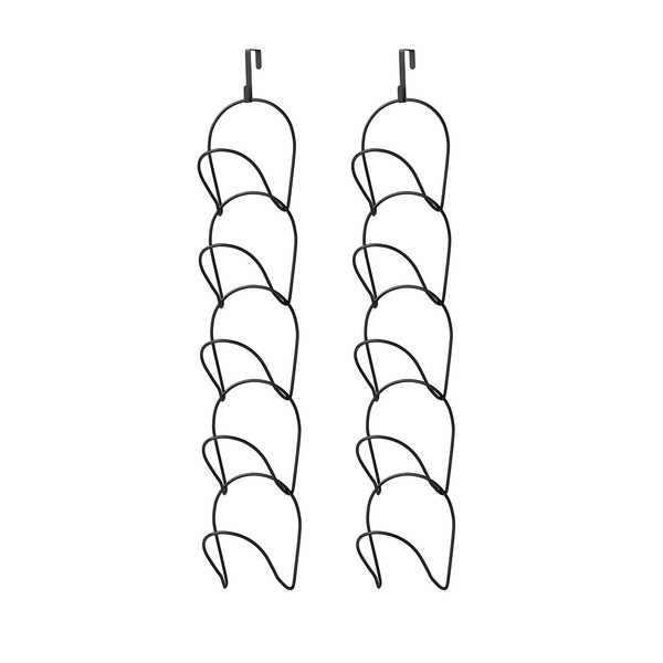 코멧 홈 모자 보관용 후크 행거, 블랙, 2개