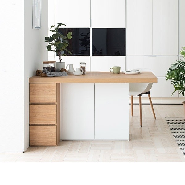 [삼익가구]크리슨 서랍형 아일랜드 식탁 1400(전국무료시공), 화이트