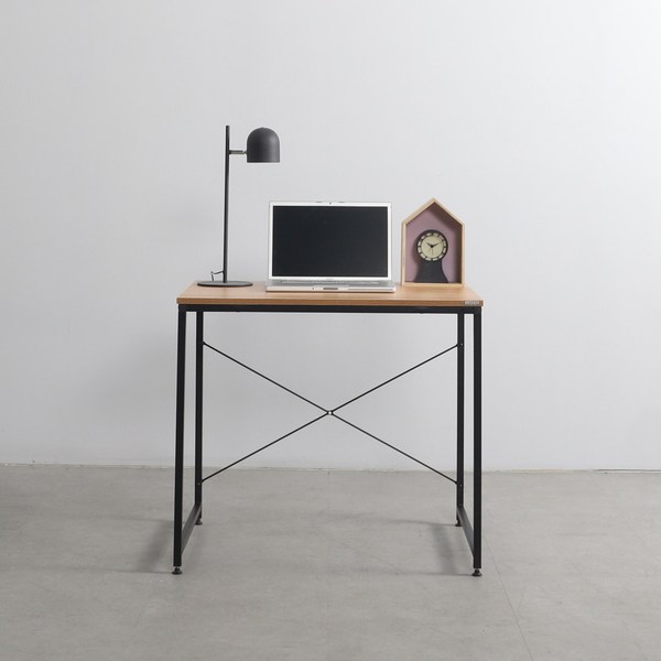 소프시스 위더스 멀티책상 860, 티크판넬 + 블랙프레임