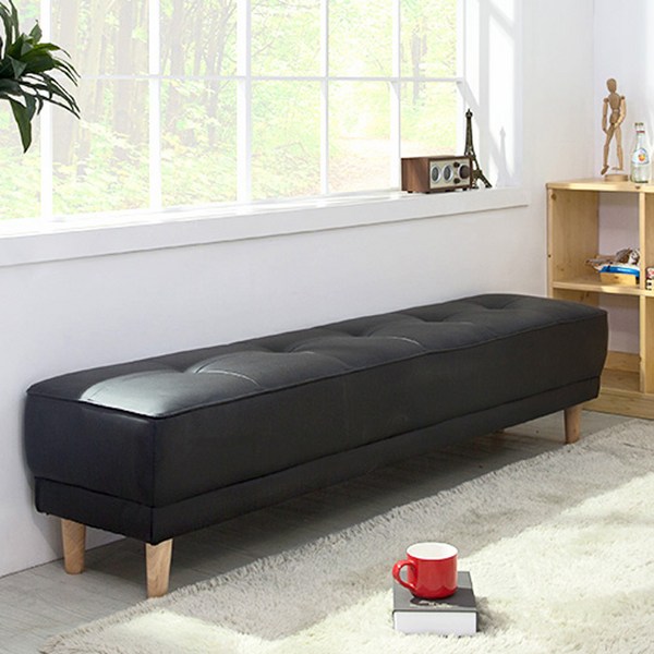 에보니아 메이 벤치 소파의자 중, 블랙