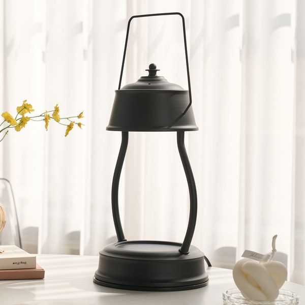  아로마하우스 타이머 양키 캔들워머 + 할로겐 전구 세트, 블랙 