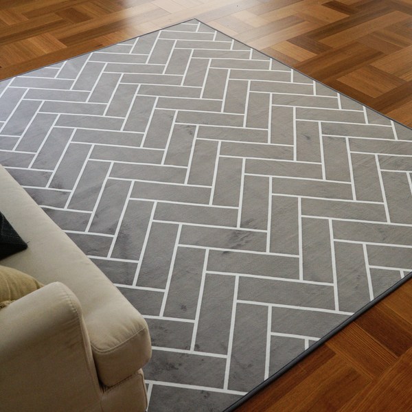 인룸 소프트 헤링본 극세사 러그 카페트