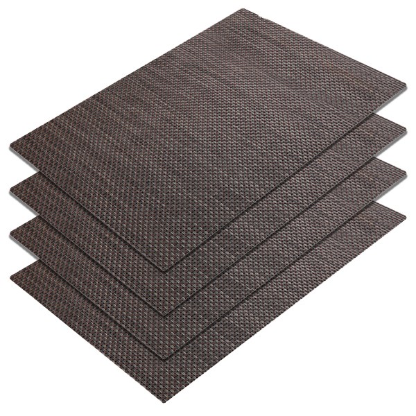 마켓감성 유럽스타일 격자 식탁매트 4p, 브라운계열, 45 x 30cm, 1개