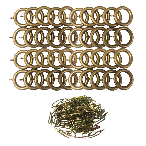 썬데코 커튼링 35mm 40p + 핀 40p, 골드블랙, 1개