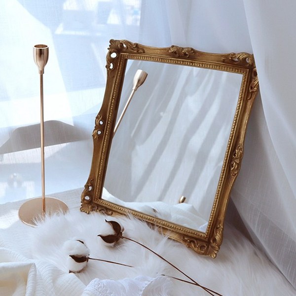  픽홈 엔틱 사각 탁상거울, 혼합색상 