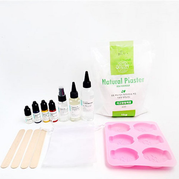  마타바 붕어빵 석고방향제 만들기 키트, 초콜렛, 빨강, 노랑, 파랑(색소) 