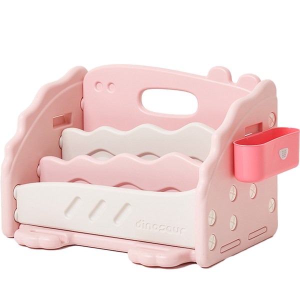 BeneBene 유아용 리틀디노 미니 전면 책장 정리함, 핑크