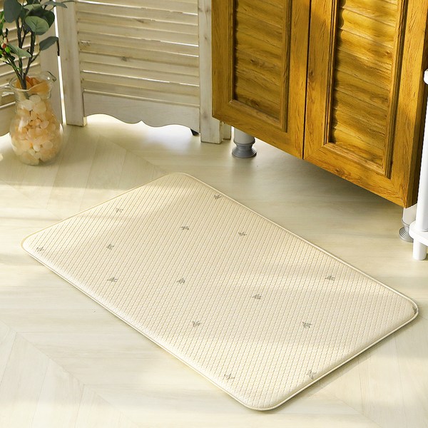 충무몰 버드 양면쿠션 주방매트, 버드 베이지 + 버드 그레이