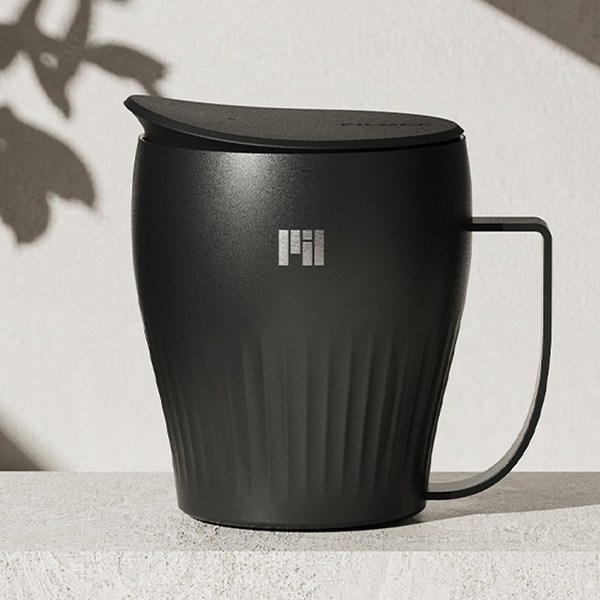 필모아 보냉 머그 텀블러 473ml, 블랙, 1개