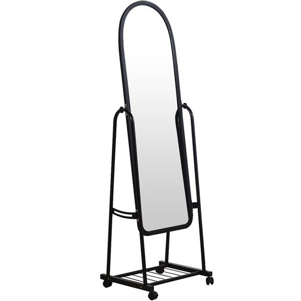 코끼리리빙 이동식 전신거울 M 38 x 160 cm TFA-3816, 블랙