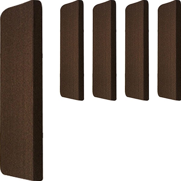 시온넷 논슬립 무지 미끄럼방지 계단 매트, 다크브라운, 5개