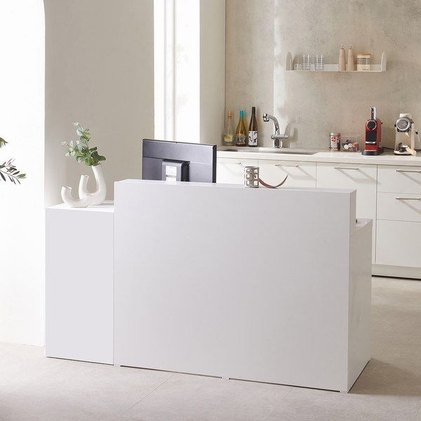 윌로우 아이비 매장 카운터 안내데스크 테이블 1200 방문설치, 화이트