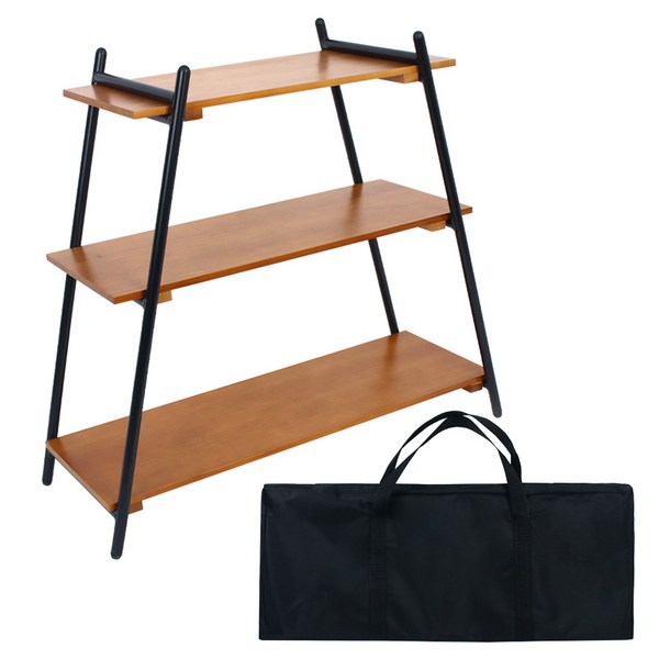 캠프빌리지 폴 캠핑 우드쉘프, 네츄럴, 3단, 1개