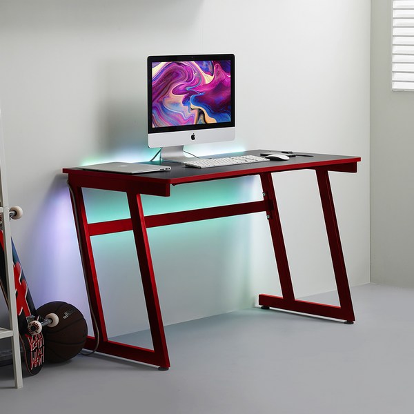  아레나 엑스 제로 게이밍 컴퓨터 책상 1200, 레드 