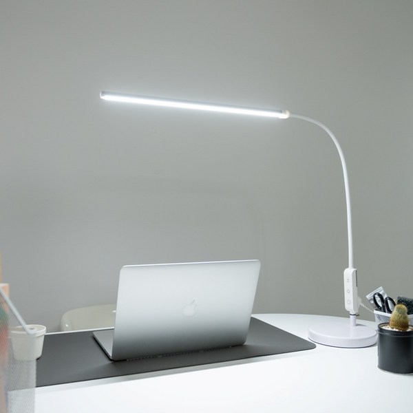 반디엘이디 큐브 와이드 LED 블루라이트 차단 학습용 스탠드 스탠드형 23W, 흰색