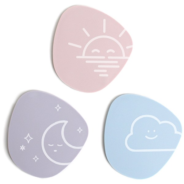 소낙소낙 한손에 쏙 핸드미러 3종 세트, 핑크, 퍼플, 스카이블루, 1개