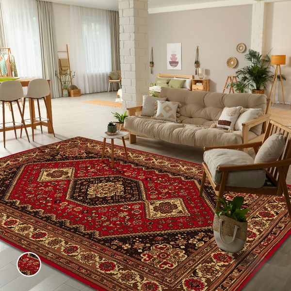  페르시안 보헤미안 에스닉 디자인 러그 