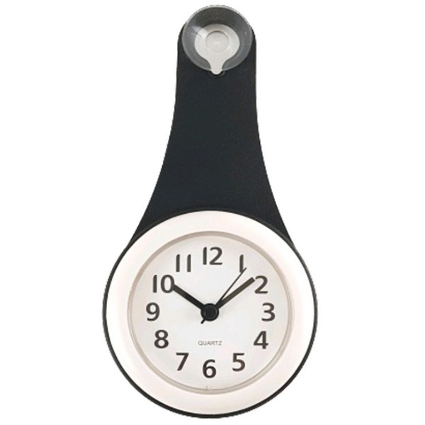 잇츠온 물방울 방수 욕실 시계+건전지포함, 블랙