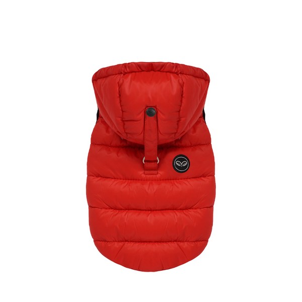  퍼피엔젤 강아지 AIR3 HOOD PADDING VEST, 337 Red 