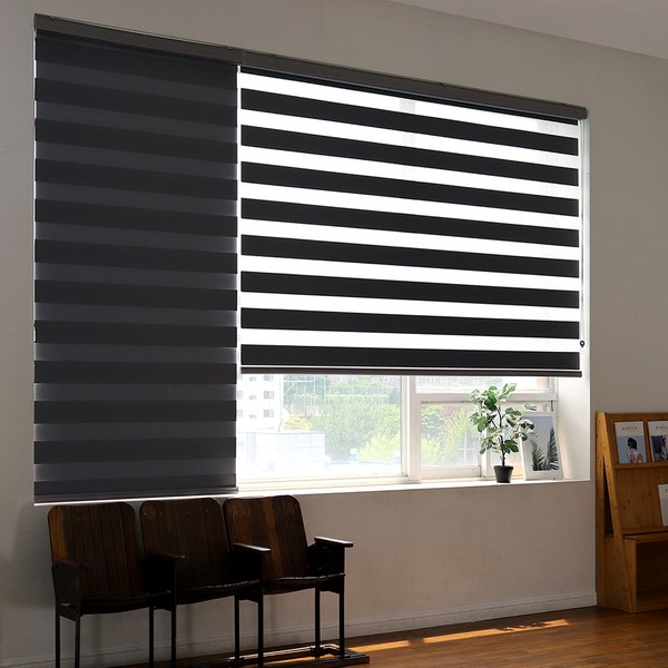  창안애 멀키 암막 콤비블라인드 롤스크린 