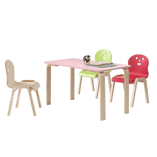 토리 아동용 원목 초등학생 책상 8-10세 직사각, 분홍