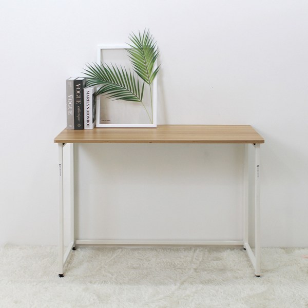  소프시스 듀얼 접이식 책상 1000, 티크 + 화이트 